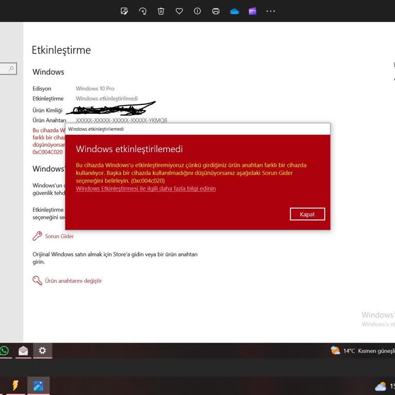 Kullanılmış Windows 10 KEY Sorunu Ve İletişim Sıkıntısı
