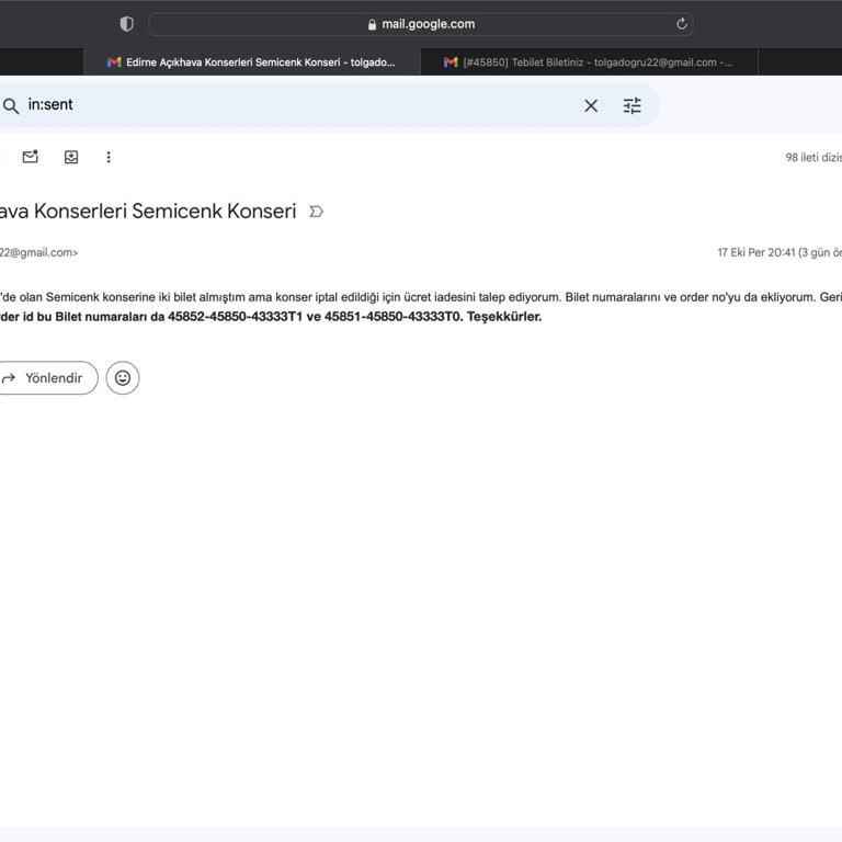 İptal Edilen Konser Ve İade Sürecinde Yaşanan Sorunlar