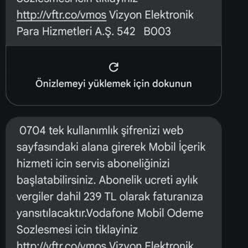 Vodafone'da İstenmeyen Üyelik Ve Fatura Sorunu