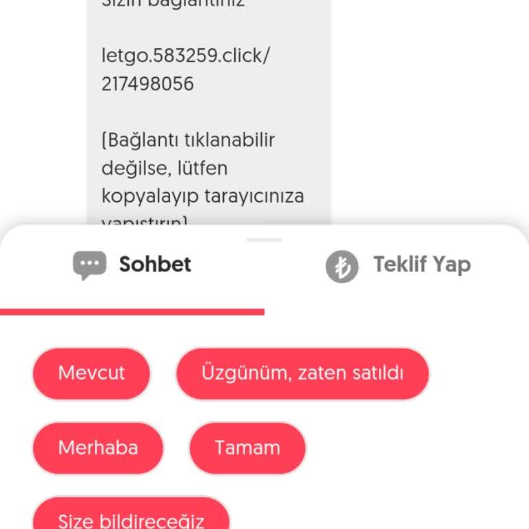 Letgo'da Satış Yanıltmacası