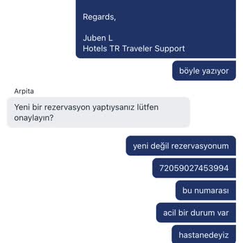 Acil Sağlık Sorunları Nedeniyle Rezervasyon İptalinde Muhatap Bulamıyorum