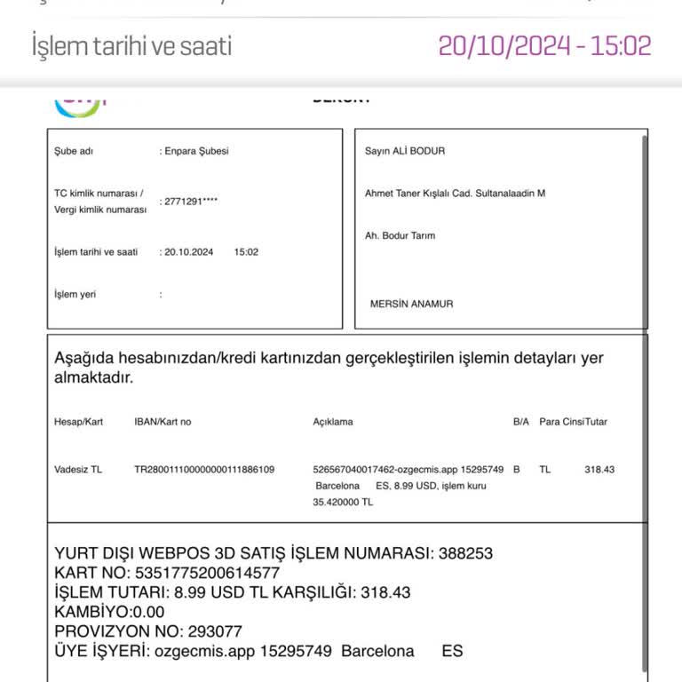Hesabımdan Bilgim Dışında Para Çekildi