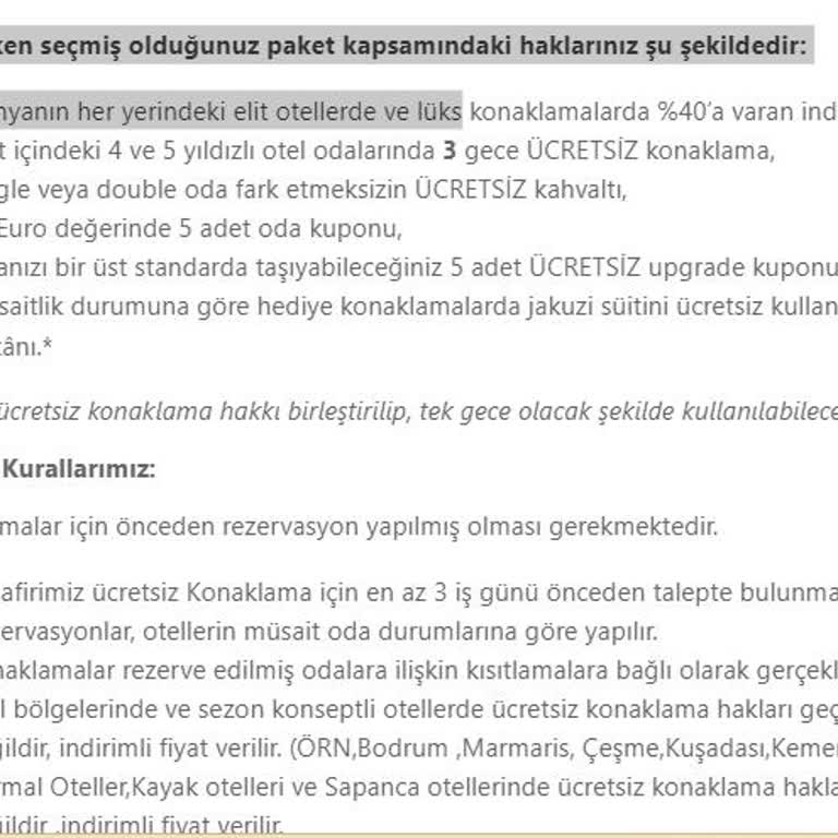 Lüks Otel Paketinde Eksik Hizmet Ve Hayal Kırıklığı
