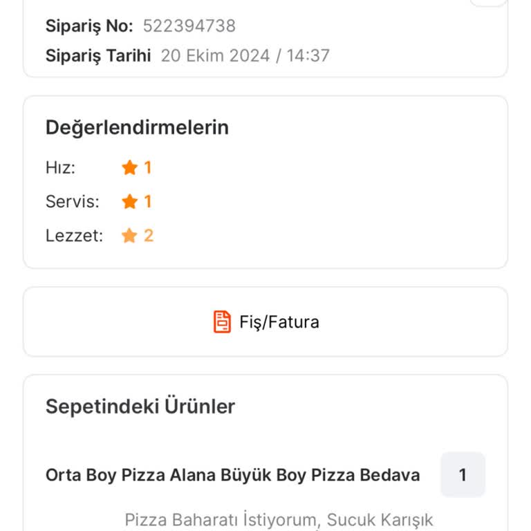 Siparişin Teslim Edilmemesi Ve İletişim Sorunları