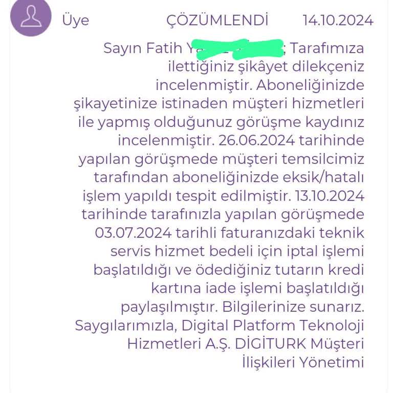 Ücretsiz Servis Sözü Faturaya Yansıdı