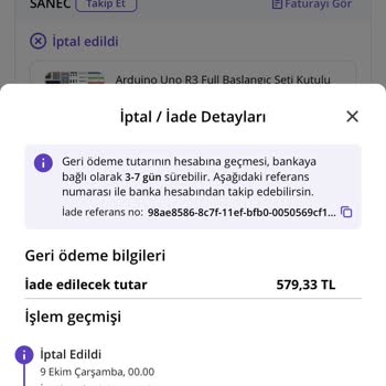 İade Edilen Ürünün Geri Ödemesi Yapılmıyor