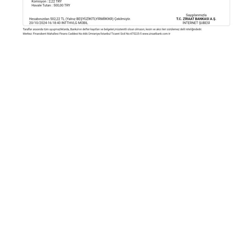 Para Transferinde Eksik Bilgi Nedeniyle İade Sorunu