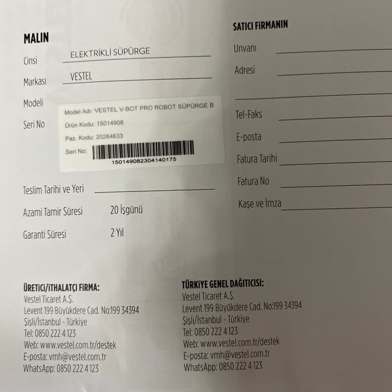 Vestel Robot Süpürge İle Bitmeyen Sorunlar