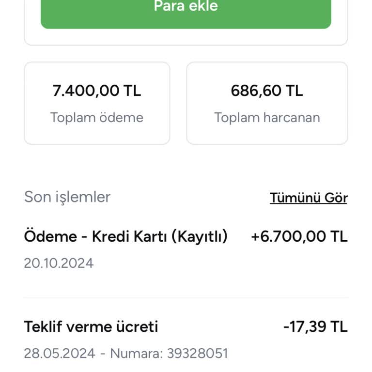 Yanlışlıkla Yüklenen Bakiyenin İadesi Talebi