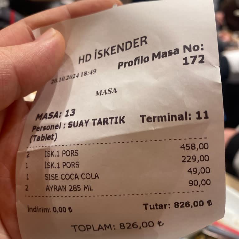 Vialand HD İskender'de İlgisizlik Ve Yetersiz Hizmet