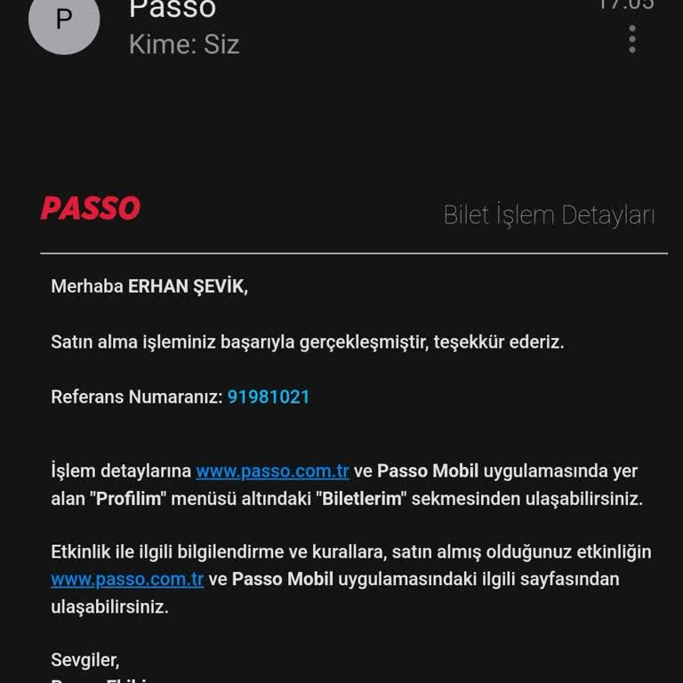 Kombine Biletlerim Passolig'de Görünmüyor!