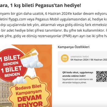 Pegasus'un Hediye Bilet Mağduriyeti