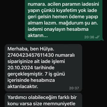 Koton Siparişinde Gecikme Ve İade Sorunu