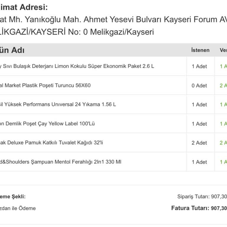 Migros Sanal Market Teslimat Sorunu Ve İade Zorluğu