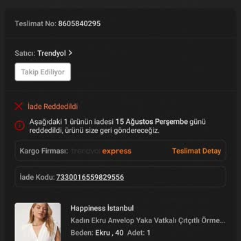 Yanlış İade Ve İlgisiz Satıcı Sorunu