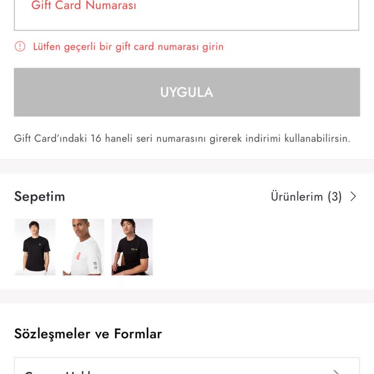 Boyner Gift Card İle Alışveriş Yapamama Sorunu