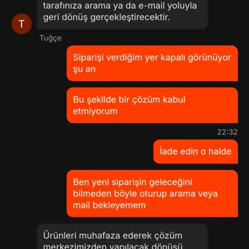 Yanlış Sipariş Ve Yetersiz Destek
