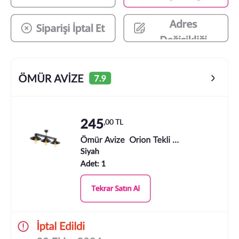 Sipariş İptali Ve Sistem Hataları