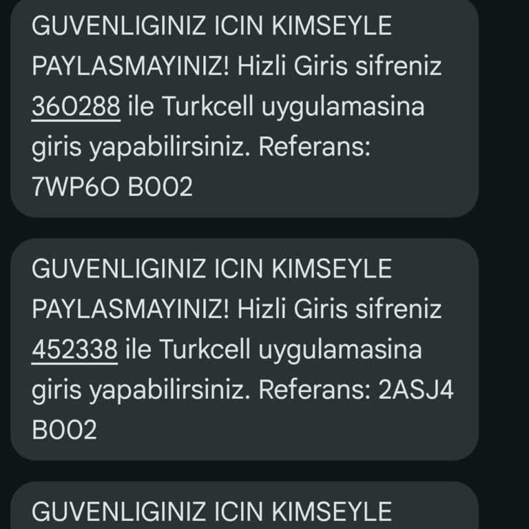 Turkcell Hızlı Giriş Şifresi Sorunu