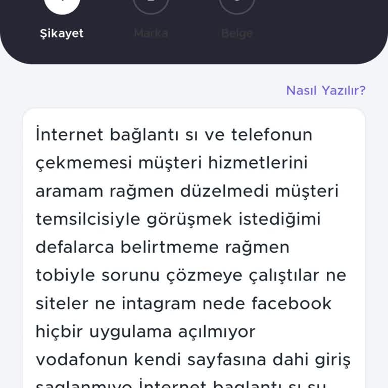 Vodafone Bağlantı Sorunları Ve Yetersiz Müşteri Hizmetleri