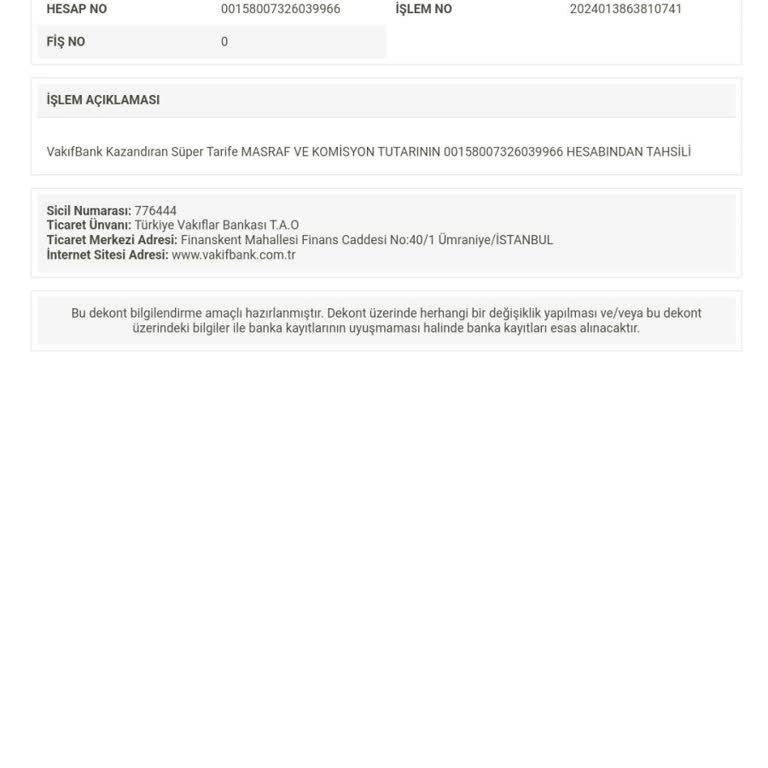 VakıfBank Kazandıran Tarife Ücreti Mağduriyeti