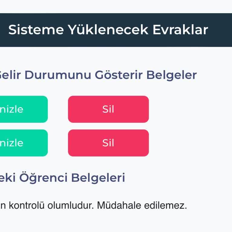 İBB Burs Başvurusu: Evrak Onay Sorunu
