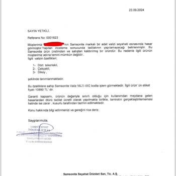 Ajet'in Valiz Hasarı Ve Yetersiz Tazminat Teklifi