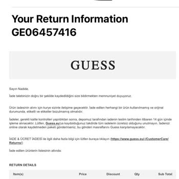 İade Sürecinde Yaşanan İletişim Sorunları Ve Müşteri Hizmetleri Engeli