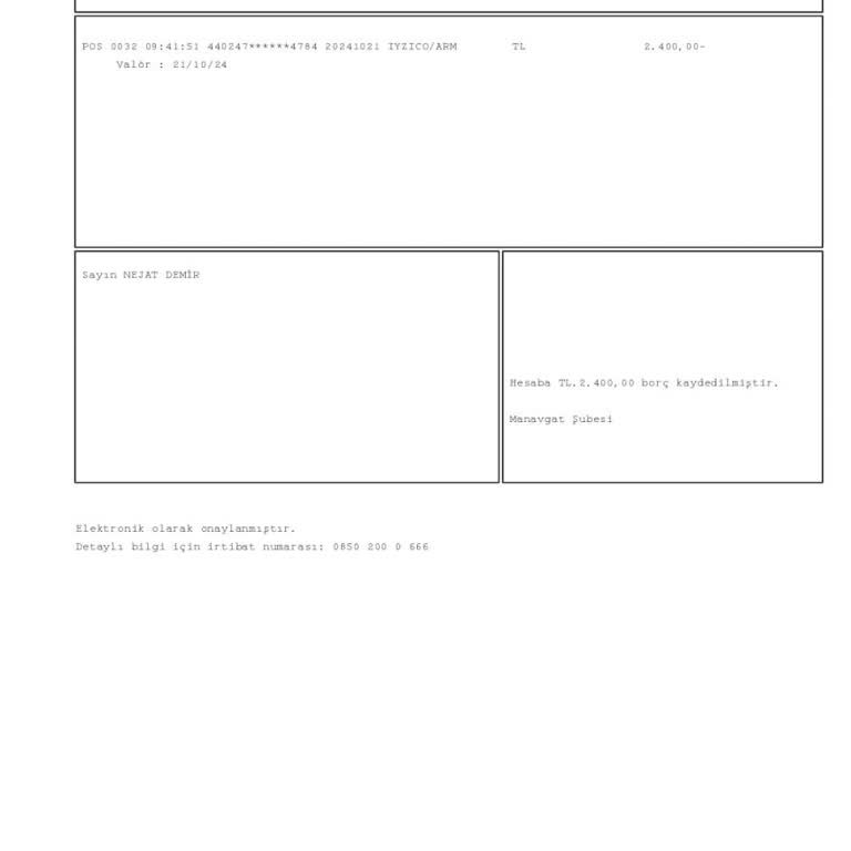 Yanlış Yüklenen 2000 TL'nin İadesini İstiyorum