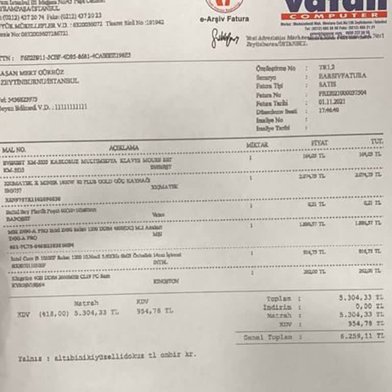 Garanti Kapsamında Olmayan Anakart Arızası Ve Yüksek Ücret Talebi