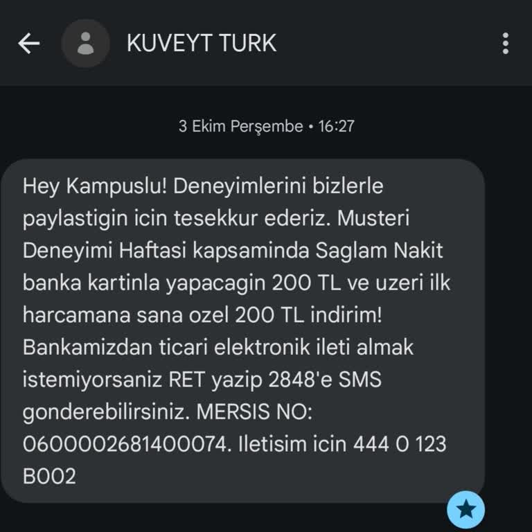 Kuveyt Türk'ün İndirim Sözüne Rağmen Uygulama Yapmaması