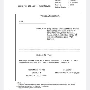 Kaskolu Araç İçin Ödeme Talebi Cevapsız Kaldı