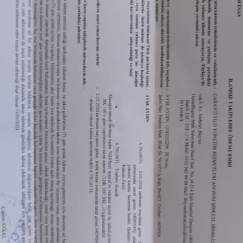 Kaskolu Araç İçin Ödeme Talebi Cevapsız Kaldı