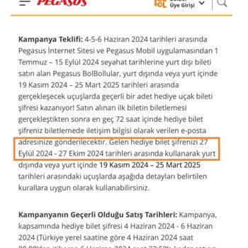 Hediye Bilet Kampanyasında Süresi Dolmuş Şifre Sorunu