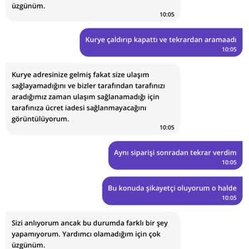 GetirYemek Sipariş İptali Ve Ücret İadesi Sorunu