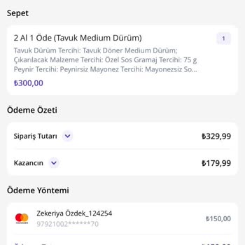 GetirYemek Sipariş İptali Ve Ücret İadesi Sorunu
