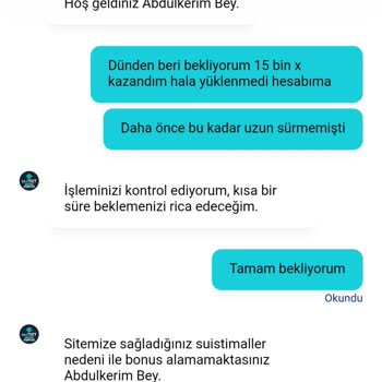 Bonus Yatırma Sorunu Ve Güven Eksikliği