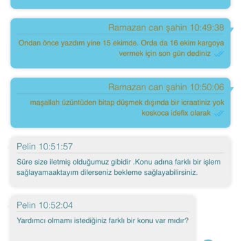 Geciken Kargo Ve Yetersiz Müşteri Hizmetleri
