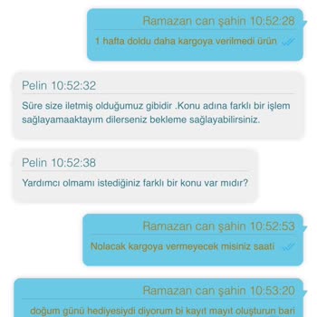 Geciken Kargo Ve Yetersiz Müşteri Hizmetleri