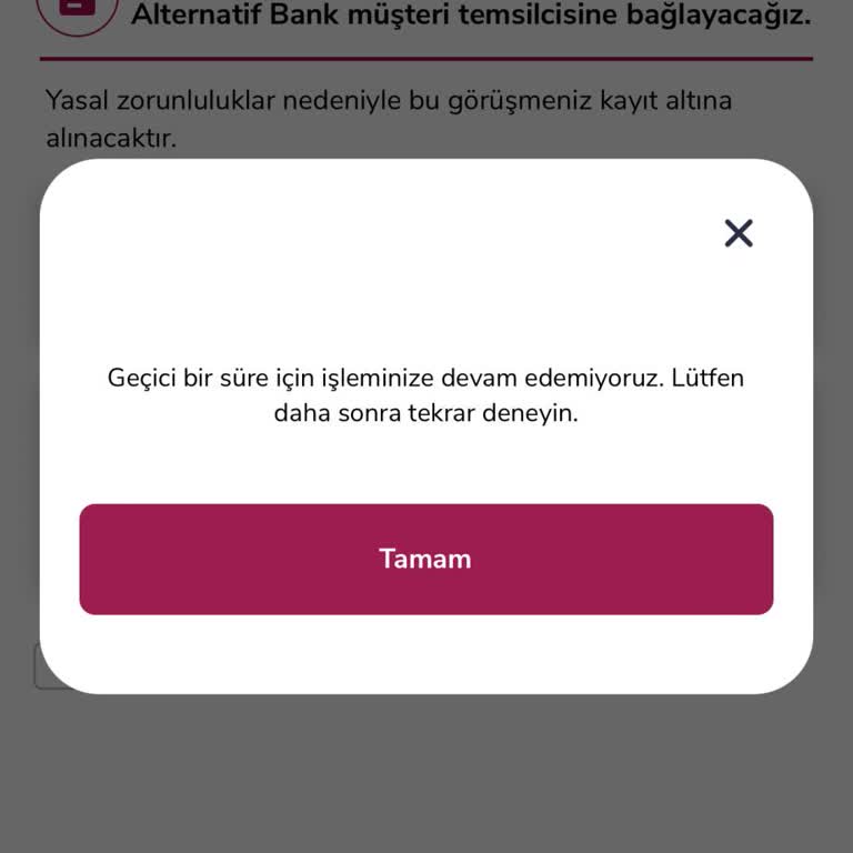 Görüntülü Görüşme Sorunu: Yeni Müşteri Olamıyorum