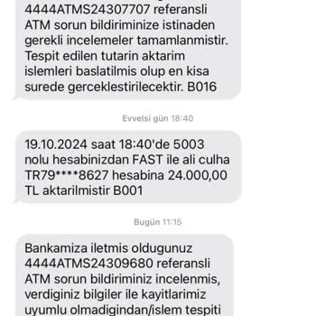 ATM Paramı Yuttu, Mağduriyetim Giderilmedi!