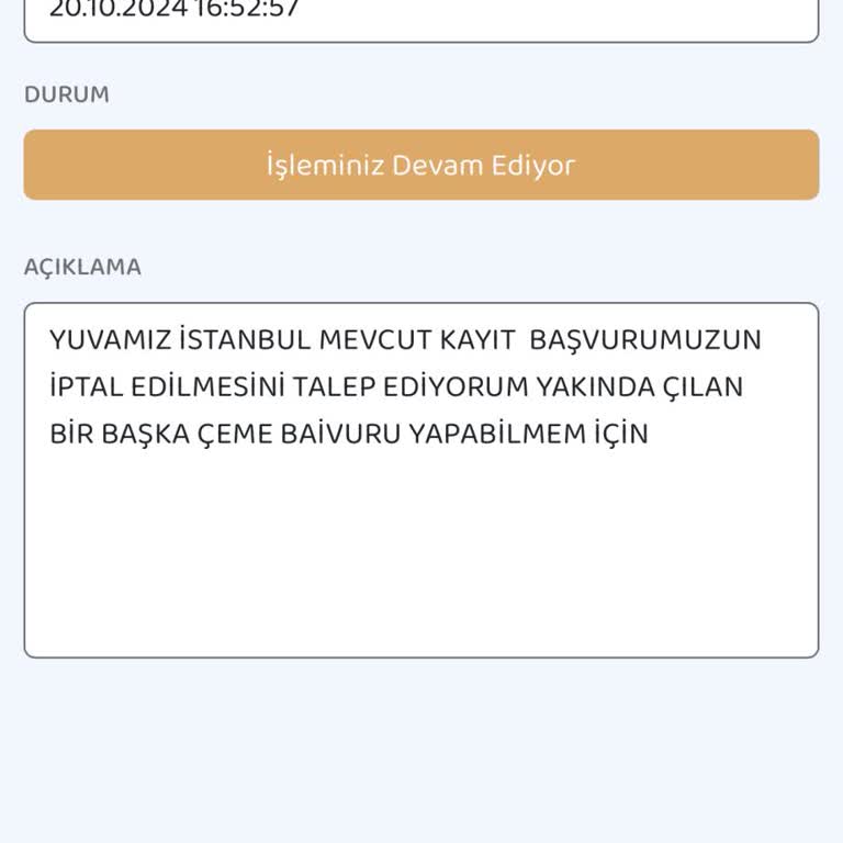 İstanbul Belediyesi Başvuru İptal Sorunu