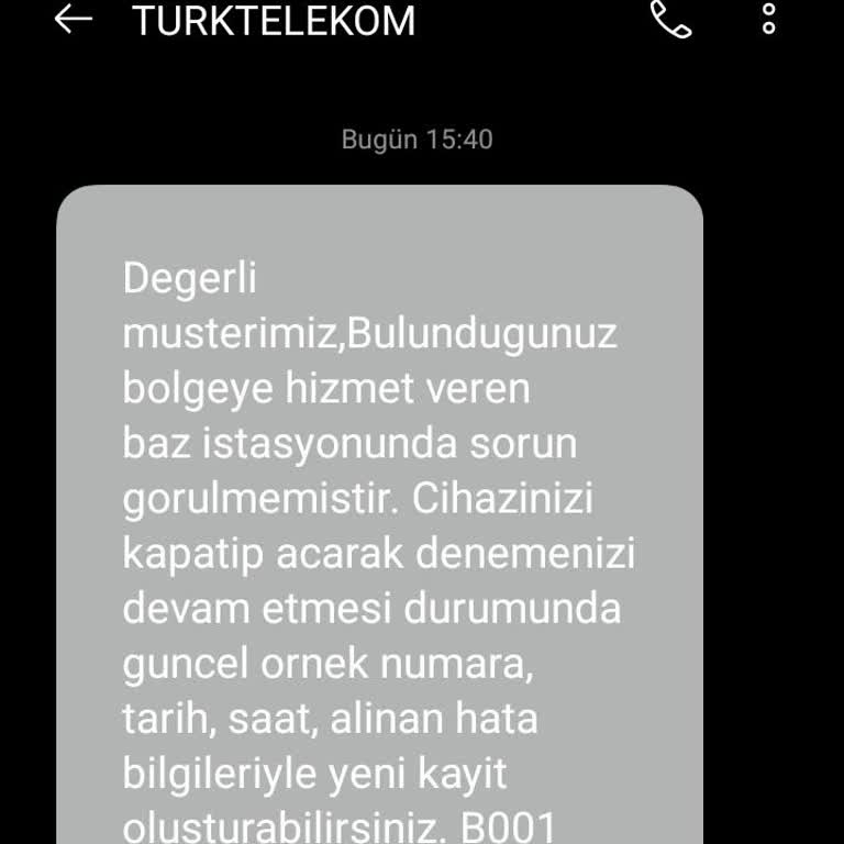 Türk Telekom'da Çekim Ve Fatura Sorunu