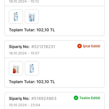 Migros Sanal Market'te Stok İptali Mağduriyeti