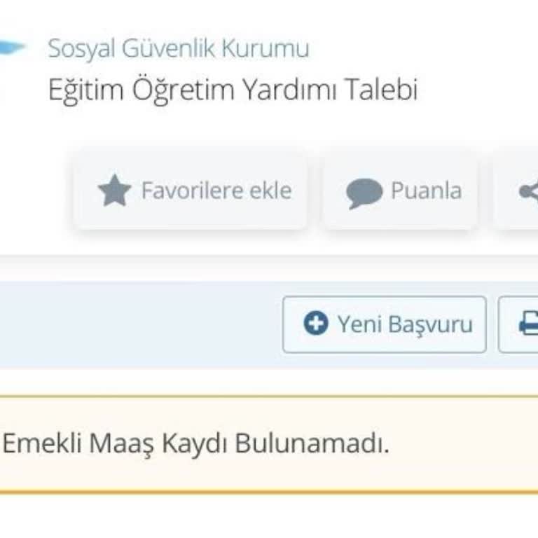 E-Devlet | Turkiye.gov.tr Eğitim Yardımı Başvurusunda Emekli Maaşı Engeli