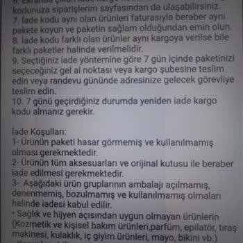 Trendyol'dan Aldığımız Ürün Eksik Parçalarla Geldi