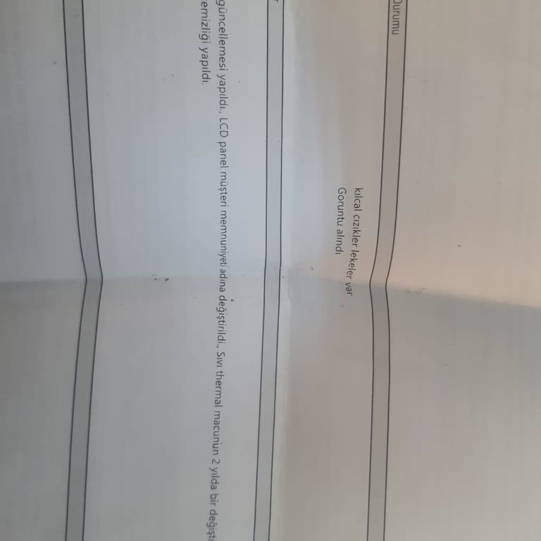 Yanlış LCD Panel Değişimi Ve İlgisiz Teknik Servis