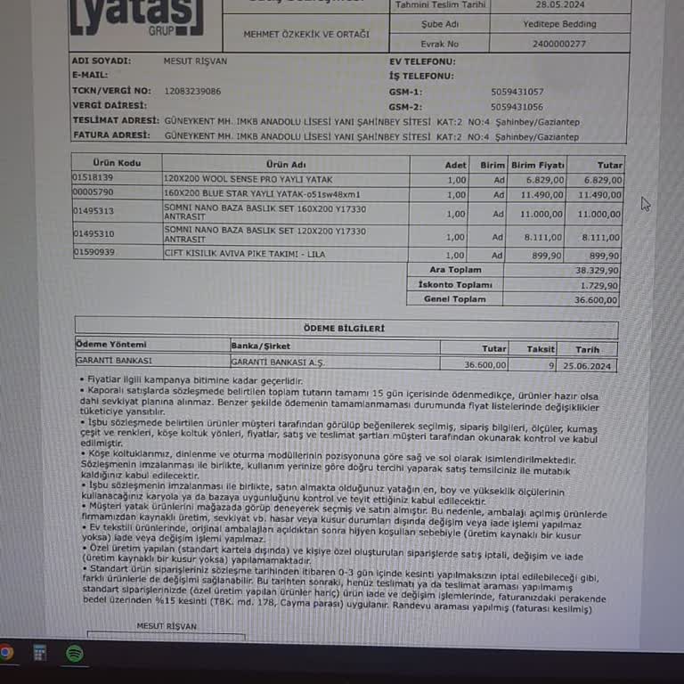 Yataş Mobilya: Kırık Ürünler Ve Eksik Servis Hizmeti