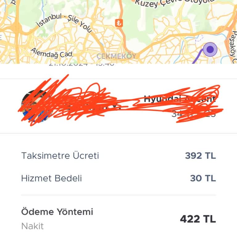 Taksi Uygulamasındaki Belirsiz Ücretler Ve Yüksek Komisyon Şikayeti