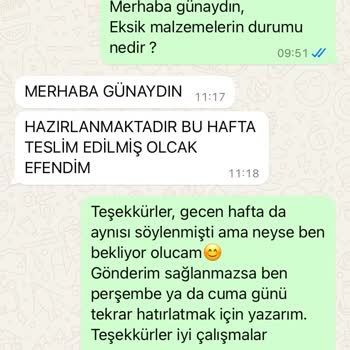 Eksik Gönderilen Sera Demiri Ve Sürekli Oyalama